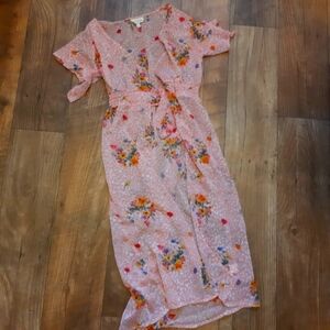 Wrap Cover Up Small Pink White        c